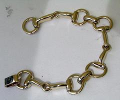 Solid 14K gold Bit bracelet
