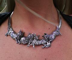 Sterling Silver Fox Necklace