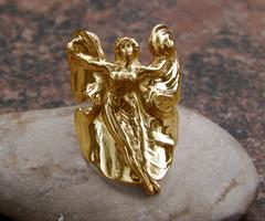 14K gold madam butterfly ring